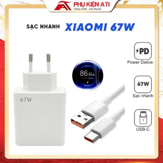 Bộ Sạc Nhanh Xiaomi Mi 67W ZIN Turbor Cáp Sạc 6A ZIN USB Type-C có Mi Turbo Charge 67w max chất lượng tốt cho xiaomi