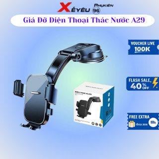 Giá đỡ điện thoại A29, Giá kẹp điện thoại trên ô tô hình thác nước độ gắn taplo, gắn kính ô tô