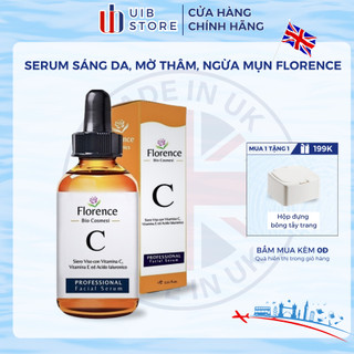 Serum Florence hỗ trợ làm trắng, tái tạo da giảm thâm mụn đốm nâu, cấp ẩm cho da chiết xuất vitamin C,E 30ml (Hàng Ý)