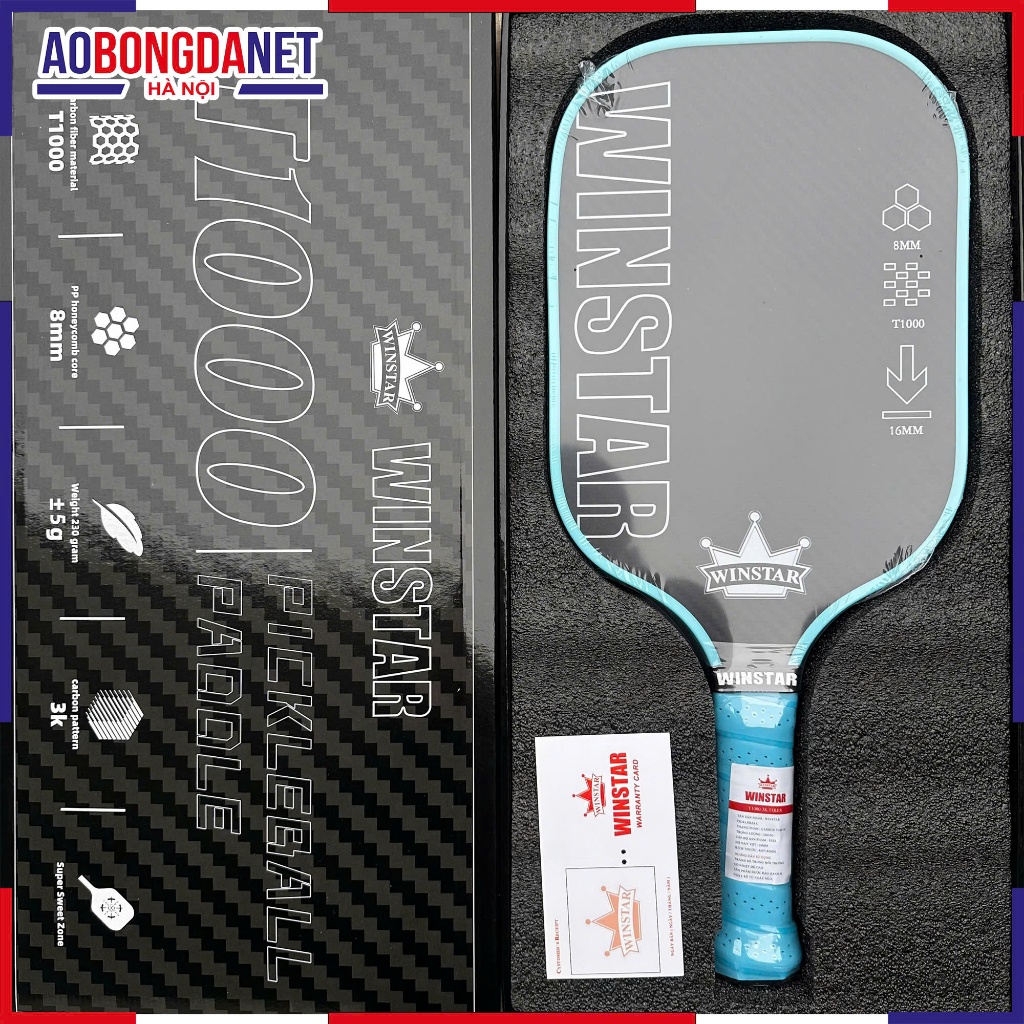 Vợt Pickleball Winstar T1000, Pickleball Vợt Chính Hãng, Thiết Kế Hiện Đại, Siêu Nhẹ, Cầm Chắc Tay