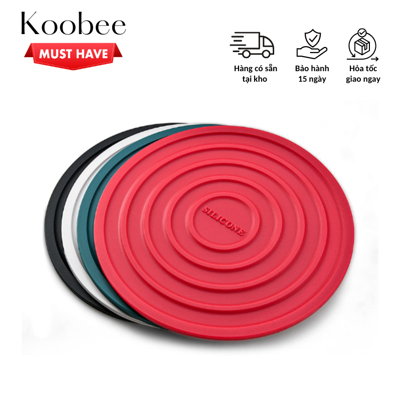 Miếng Lót Nồi Silicon KOOBEE – Chống Nóng, Chống Trượt, Cách Nhiệt Tốt, Nhiều Màu Bắc Âu Sang Trọng | 053