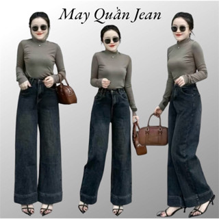 Quần Bò Jean Nữ Ống Rộng Gấu To Hách Dáng Quần Dài Nữ WoMen Hót 2024
