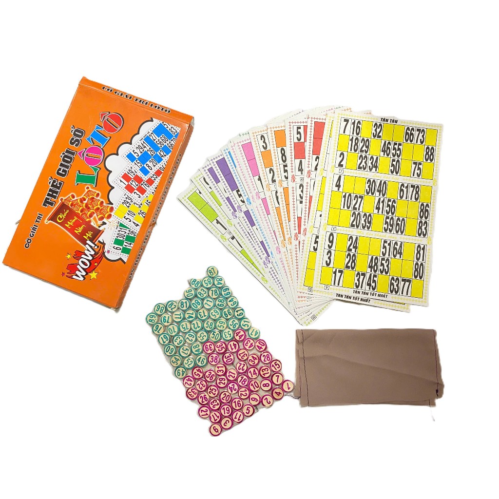 Bộ cờ lô tô cao cấp 90 số đẹp - Đồ chơi giải trí trẻ em