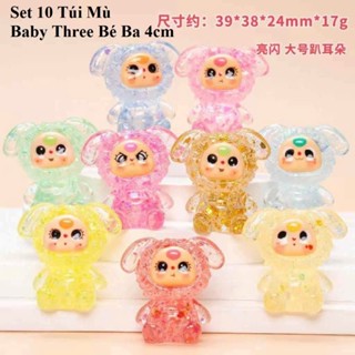 Set 10 Túi Mù Baby Three Bé Ba 4cm và Hộp Túi Mù 32 Túi Bé Trái Cây