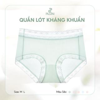 Combo 5 quần lót nữ kháng khuẩn Pazzini chất liệu lụa băng, cạp cao cao cấp, mềm mịn mát lạnh - WU001