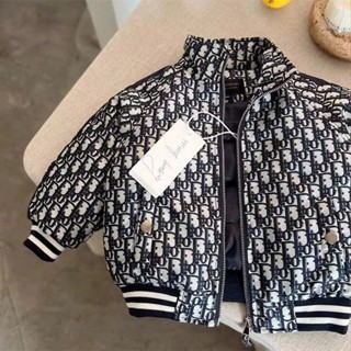 [A2] Áo khoác bông cho bé trai, cổ áo jacket, áo khoác bóng chày thời trang trẻ em 1-8 tuổi (8-27kg)