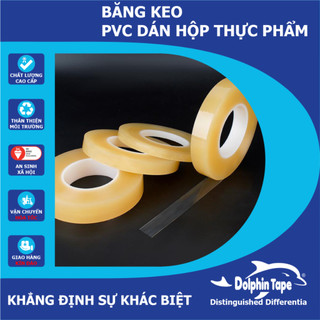  Cuộn  Dài 100m  Băng keo PVC dán hộp thực phẩm  dán nắp hộp bánh kẹo hộp trà hộp thiếc hộp nhựa...  
