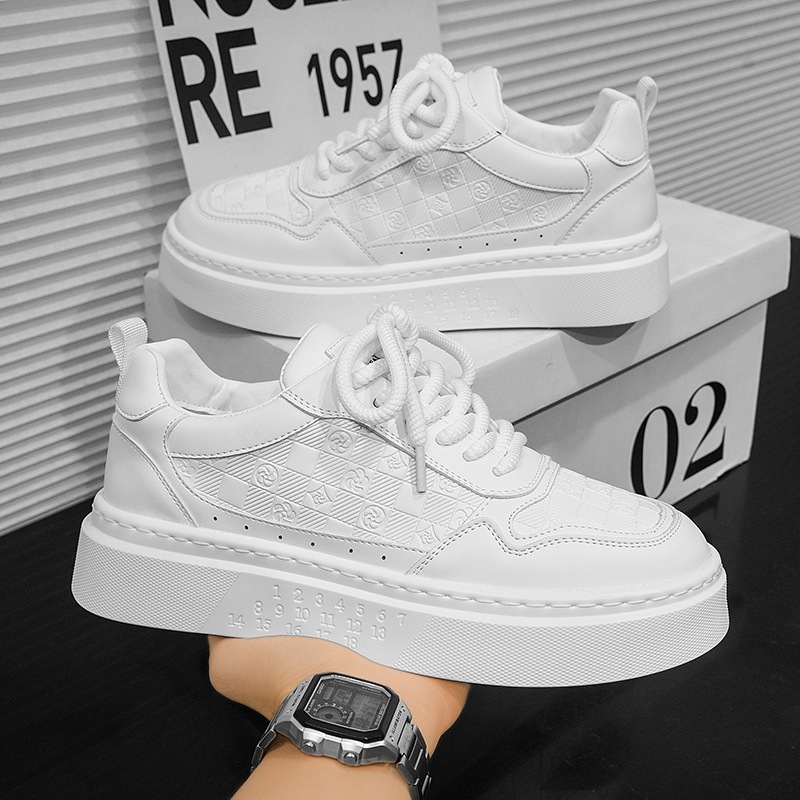 Giày sneaker thể thao nam đế cao phiên bản da Pu dập vân nổi cao cấp sang trọng (MQ10)