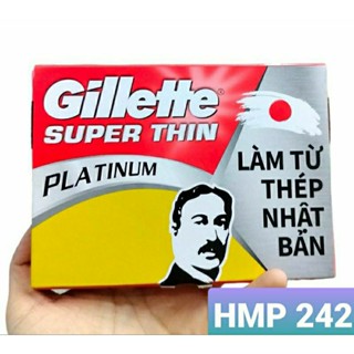 (Combo 5 vỉ) Lưỡi lam GILLETTE super thin ( Vỉ 10 hộp ×10)