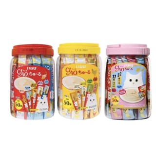 SÚP THƯỞNG CIAO CHURU HŨ 50 THANH MIX VỊ CHO MÈO (CIAO THÁI)