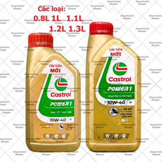 Dầu nhớt tổng hợp xe số Castrol Power-1 10w40 Các loại: 0.8L , 1L, 1.1L, 1.2L & Mua sỉ - Shopnhottot