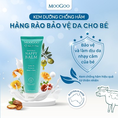 Kem Chống Hăm Tã, làm dịu da khi hăm cho da nhạy cảm, viêm da cơ địa từ Sơ Sinh Từ 0M+ MooGoo