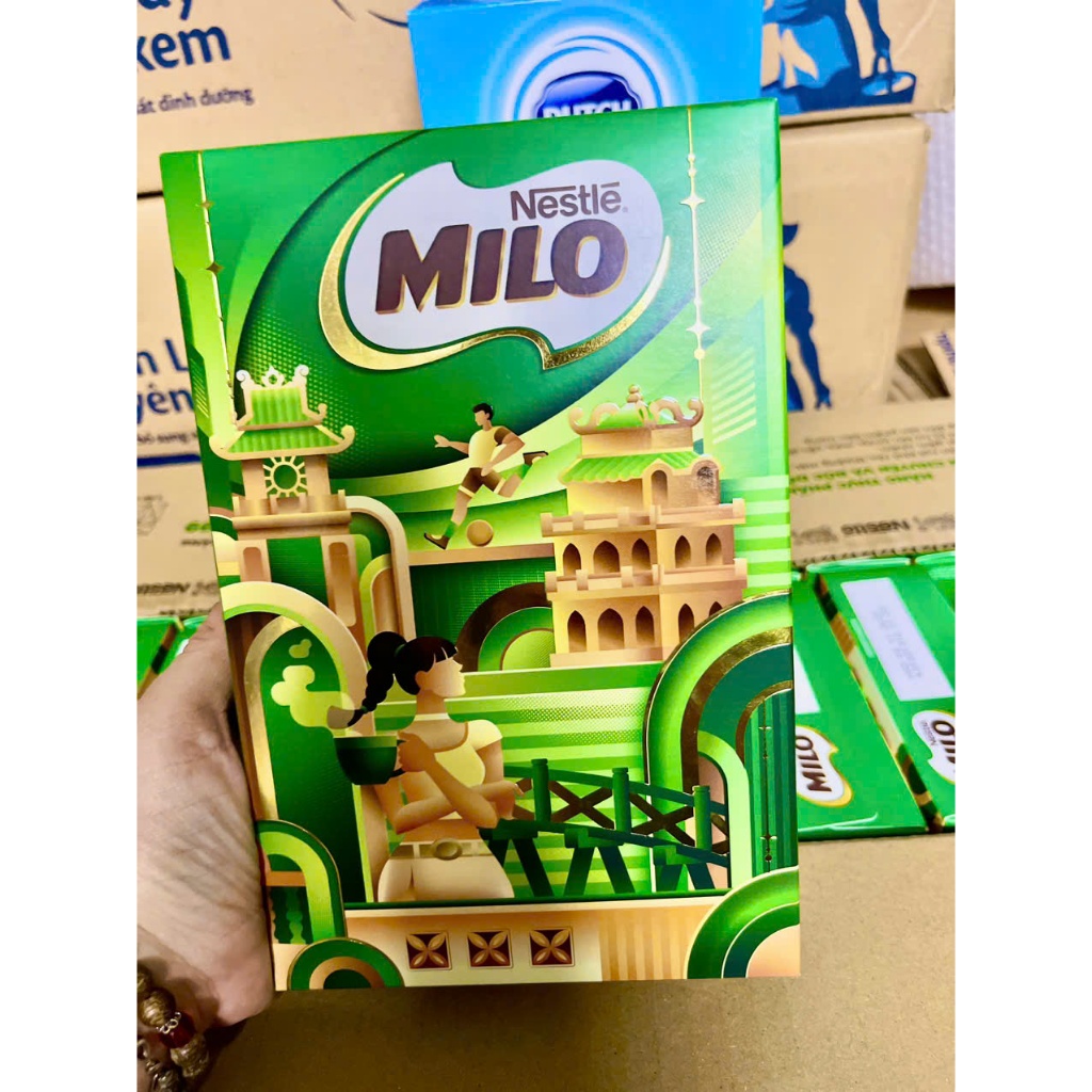 Sữa bột Milo hộp giấy 285g, thêm canxi tăng chiều cao