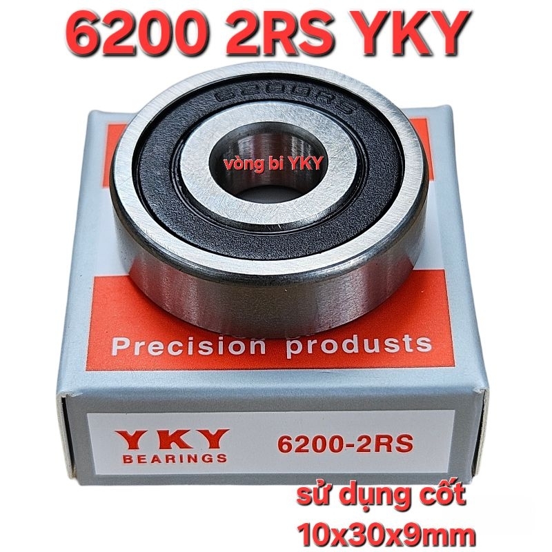 vòng bi  6200 2RS YKY (cốt 10x30x9mm)