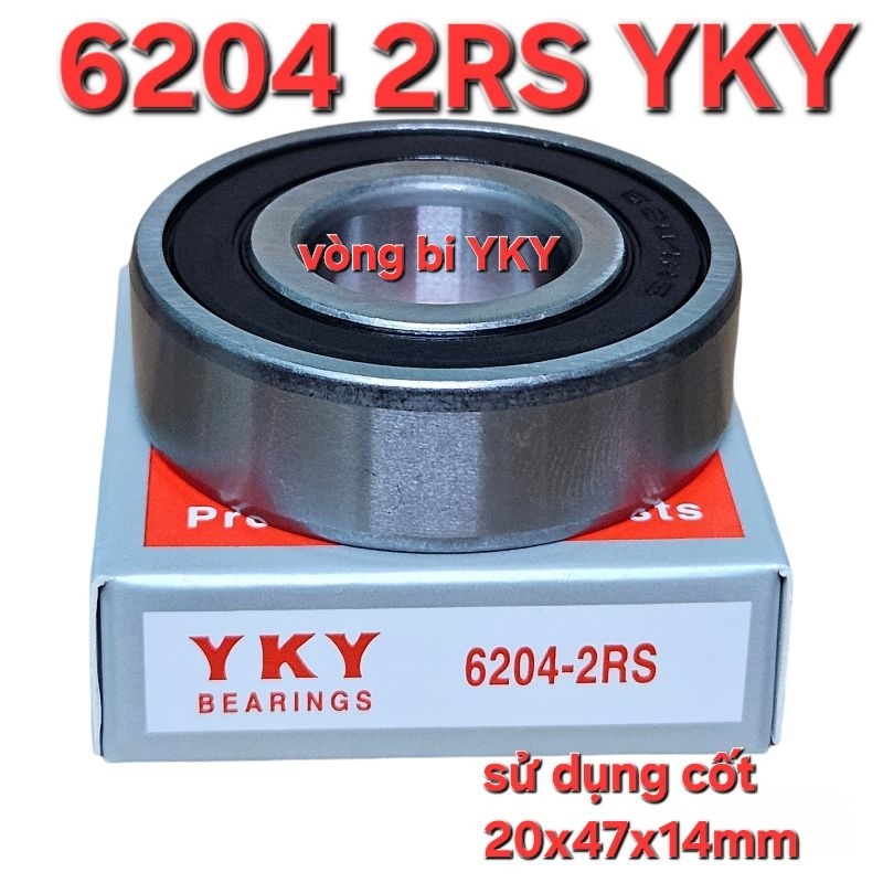 vòng bi 6204 2RS YKY (cốt 20x47x14mm) mua nhiều giảm giá