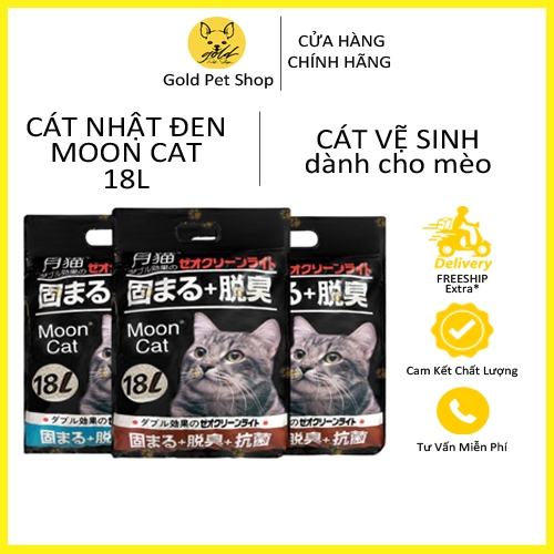 [18L] Cát vệ sinh cho mèo nhật đen Nhật Bản Moon Cat 18L - Gold Pets Shop