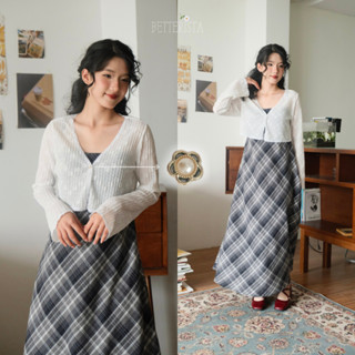 Áo khoác croptop ren mỏng tay loe - Jenna Cardigan