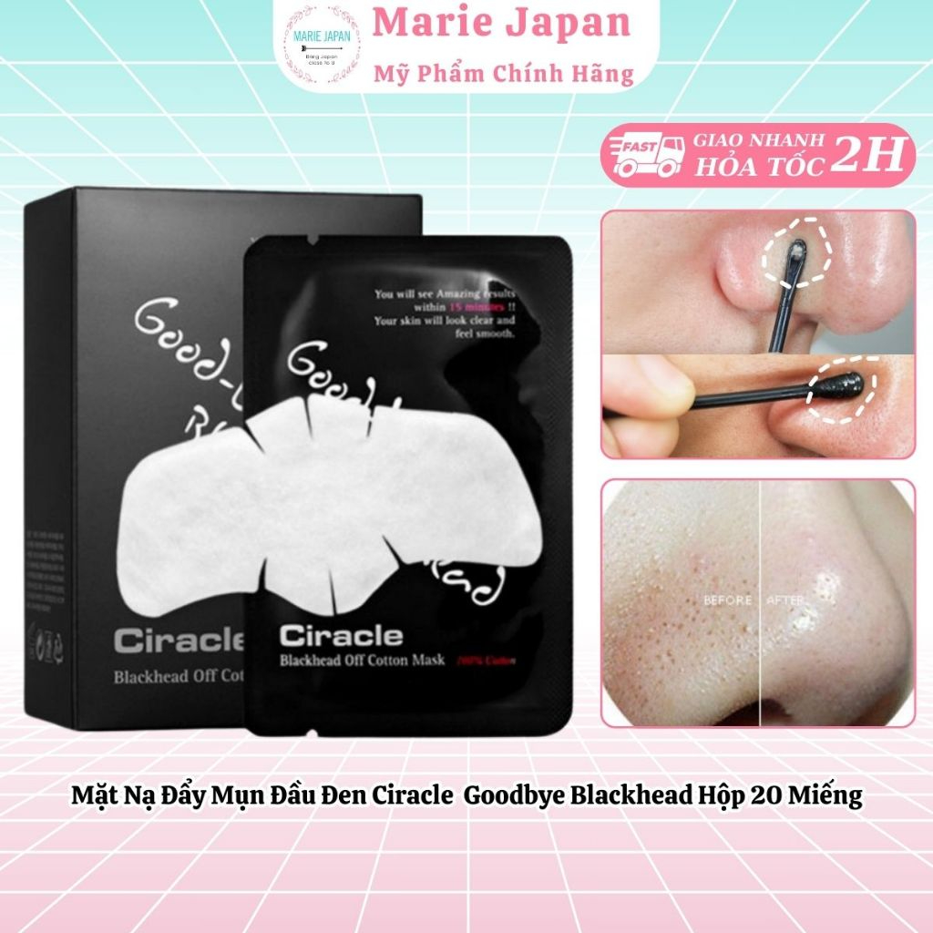 [HỘP 20 MIẾNG] Mặt Nạ Đẩy Mụn Đầu Đen Ciracle  Goodbye Blackhead - DATE 11/2027
