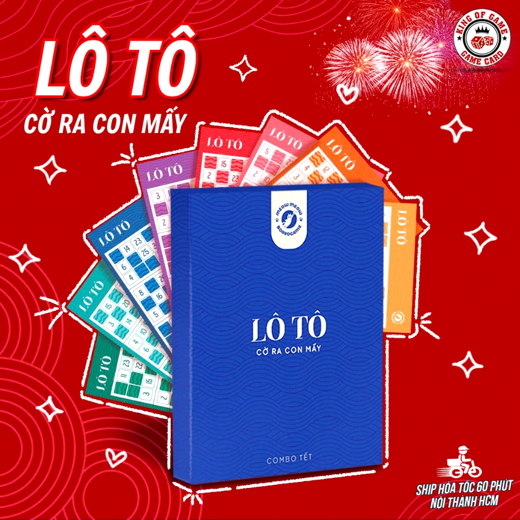 Bộ Cờ Lô Tô - Loto - Cờ Loto Giải Trí - Loto Loại Đẹp - Đồ Chơi Lô Tô - MeowMeow Boardgame