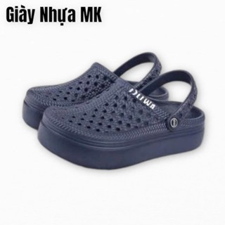 Dép sục tổ ong nam nữ siêu nhẹ đi mưa đế đúc độn 5cm - Giày sục nhựa lỗ bít mũi chất EVA siêu bền chống nước - SL069