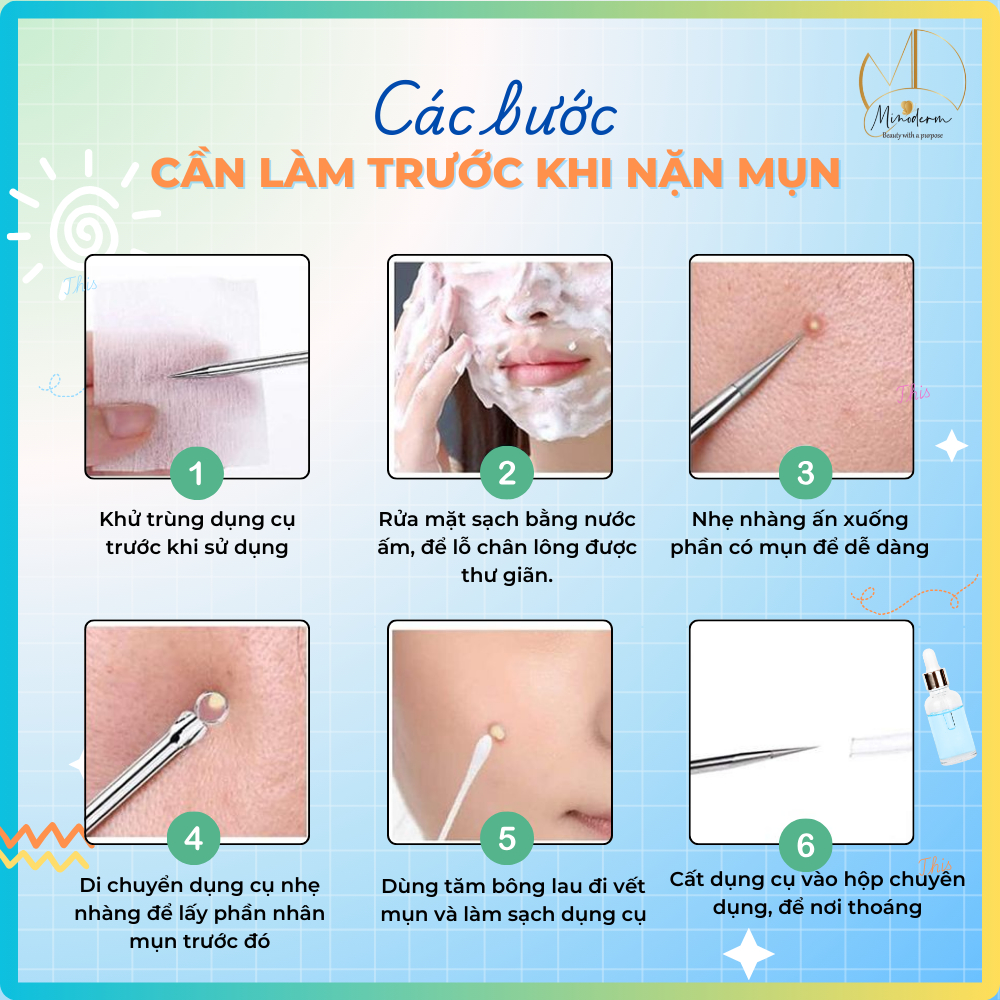 Ảnh 5 của Bộ dụng cụ nặn mụn BEABIAI lấy nhân mụn trứng cá, chất liệu cao cấp, siêu nhọn 12mm
