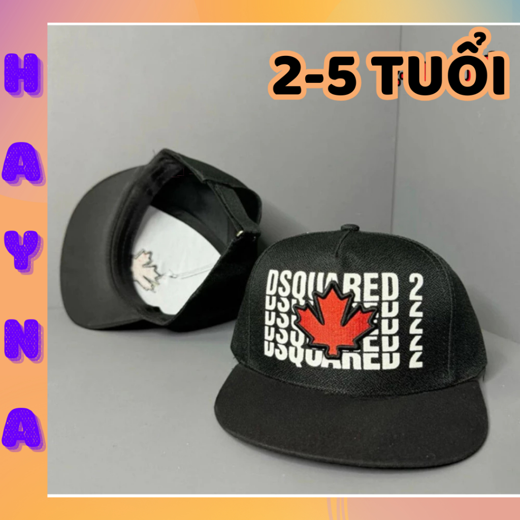 [2-5 tuổi] Mũ Lưỡi Trai DSQUARED2 Khoá Nút Thời Trang Nam Nữ, Mũ cho bé trai mũ snapback  Dsquared2 