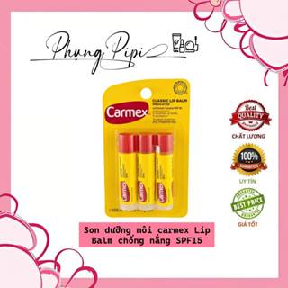 Son dưỡng môi carmex Lip Balm siêu cấp ẩm làm mềm môi, giảm nứt nẻ, chống nắng SPF15