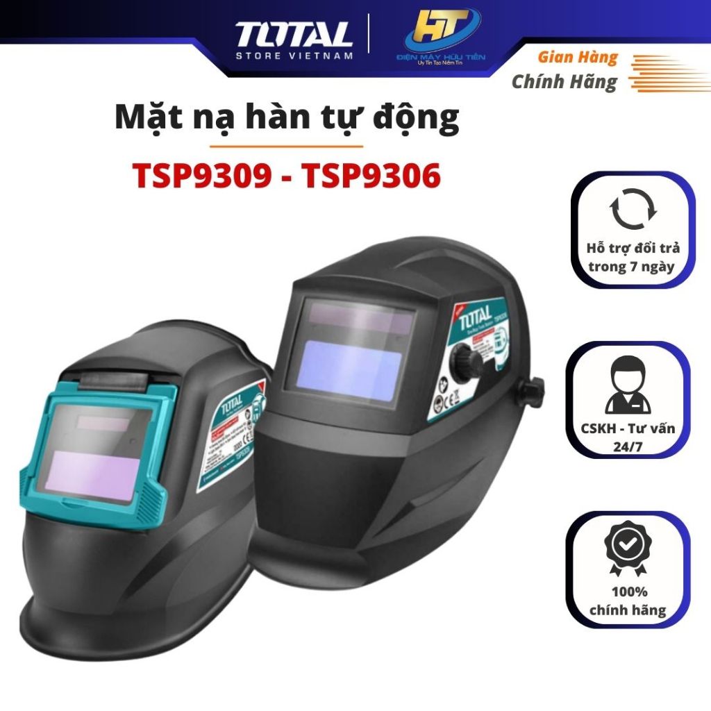 Mặt nạ hàn điện tử TOTAL TSP9309 & TSP9306 bật tắt nguồn tự động
