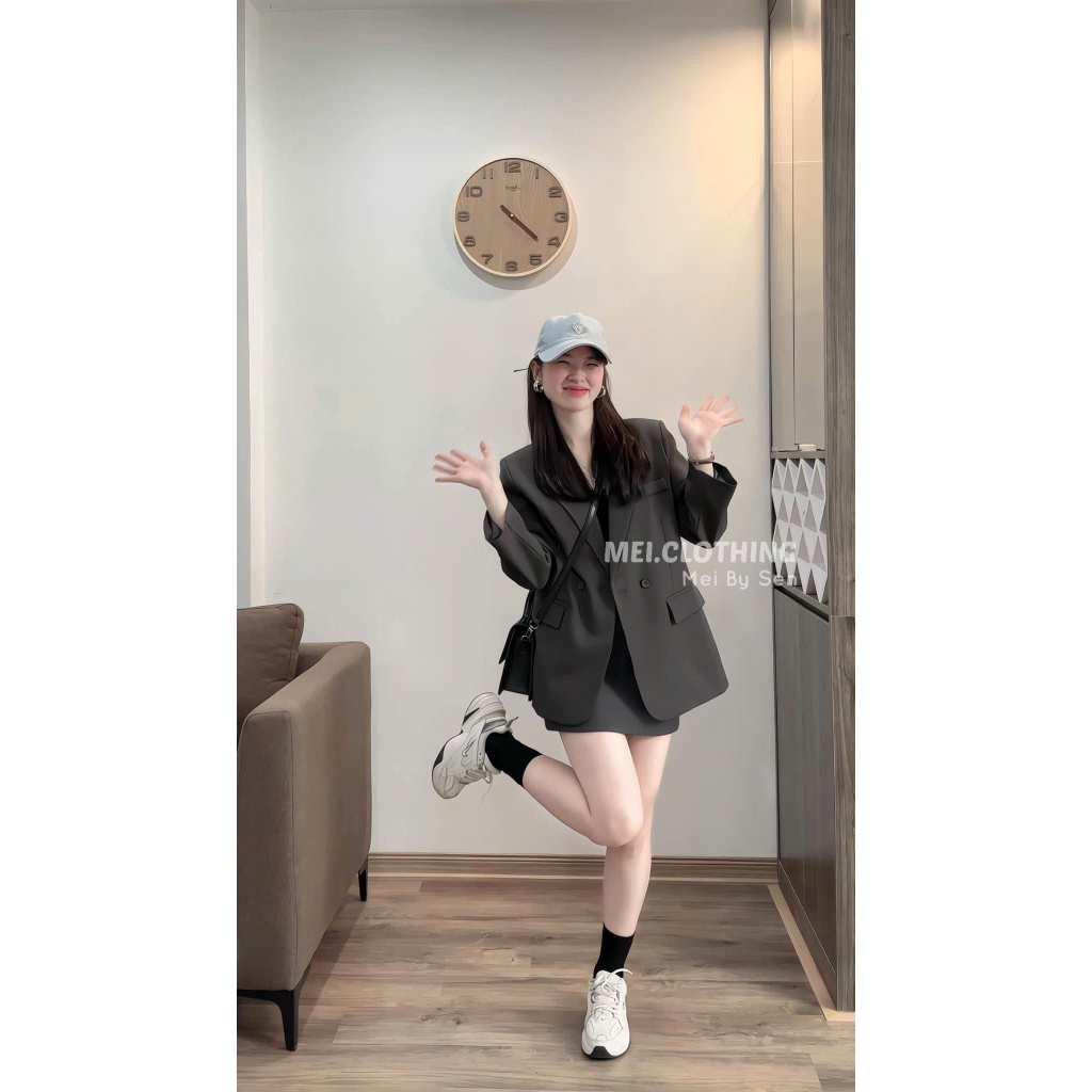 Áo Khoác Blazer Dài Tay Boiling Vest Nữ Trơn Basic Form Vừa QCCC Cao Cấp
