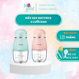  MÁY XAY ĂN DẶM HATTIECS 6 LƯỠI DAO CỐI THỦY TINH 0.3L XAY ĐƯỢC LƯỢNG ÍT THỨC ĂN CHO BÉ 