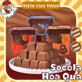 Socola Nama Tươi Nhân Trái Cây Yumi Siêu Ngon(.), Chocolate Nhân 5 Vị Hoa Quả 158g