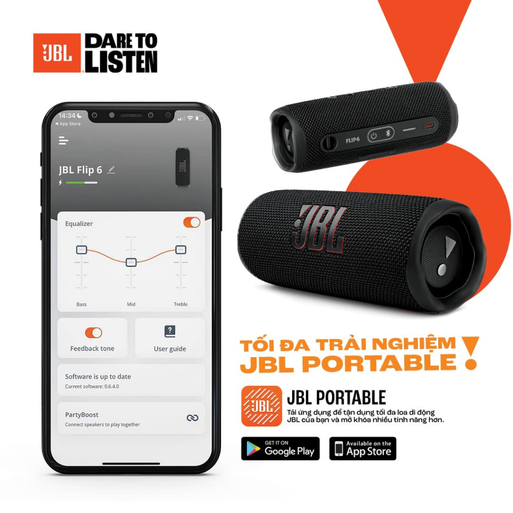 Loa Di Động Kháng Nước JBL Flip 6 - Hàng Chính Hãng | BigBuy360 - bigbuy360.vn