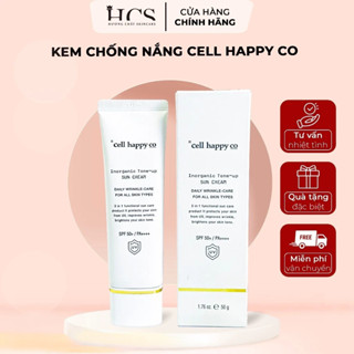 Kem Chống Nắng Cho Mặt KCN Dưỡng Da Cell Happy CO Nâng Tone Làm Trắng Da, Trắng Hồng, Giúp Da Căng Bóng Chống Lão Hoá