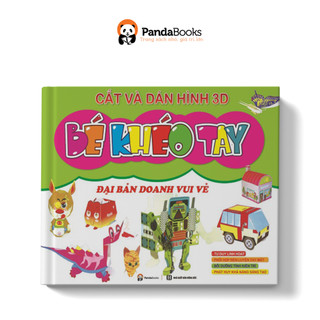 Sách pandabooks cắt và dán hình 3d bé khéo tay - đại bản doanh vui vẻ