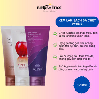  Gel tẩy tế bào chết da mặt Hàn Quốc Whisis giúp trắng da mờ thâm mụn se khít lỗ chân lông 120ml 