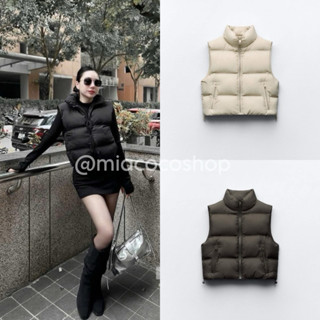  Áo phao Gile ZR 2025 mẫu mới form ngắn trendy gile phao ZA xuất dư trần bông 