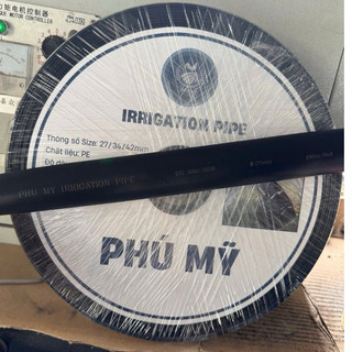  Ống tưới cây ống dẫn nước PE ko đục lỗ phi 27 độ dày 0.35mm gắn béc tưới gốc cây - ống phun mưa PHÚ MỸ phi 27mm 