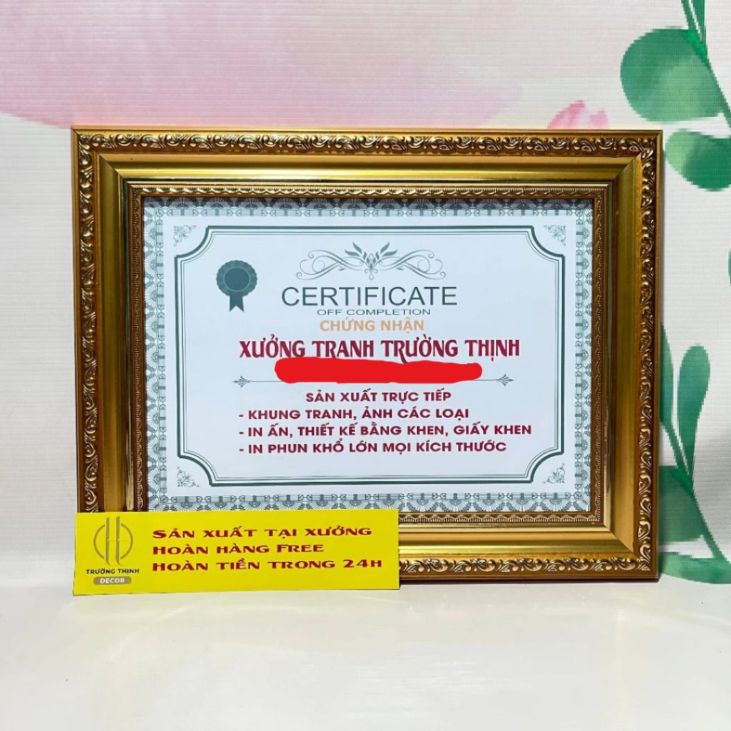 Khung bằng khen A4 + A3 ( bản to 5cm )