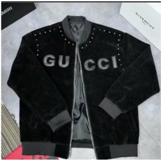 Áo Khoác Bomber Gu Chì Chất Nỉ Nhung Đính Đá Hàng Quảng Châu L1-Áo Khoác Bomber Nam Nữ Phong Cách Trẻ Thể Thao Năng Động