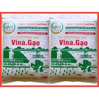 COMBO 2 TÚI VINA.GẠO THƠM THƯỢNG HẠNG DẺO THƠM NGON CƠM