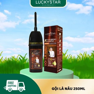    Dầu Gội Phủ Bạc   Gội Là Nâu Lucky Star Màu Nâu Đen 250MLô 