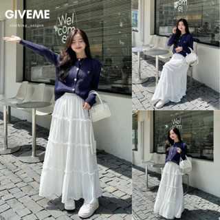 Chân Váy Xoè 2 Tầng, 3 Tầng Dáng Dài Màu Trắng Phong Cách Samsu Hàn Quốc OldSchool SamsuChất Đũi Dày Dặn Giveme.clothing