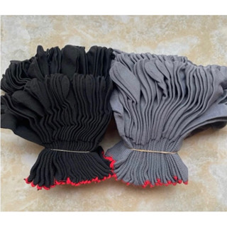 sỉ 12 đôi găng tay vải MÚT lao động-gang tay vải mút đen-xám bảo hộ lao động,làm vườn