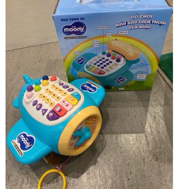 đồ chơi máy bay điện thoại, đàn piano, đập chuột,đồng hồ vbcare phát triển trí não cho bé Hkm bỉm mo