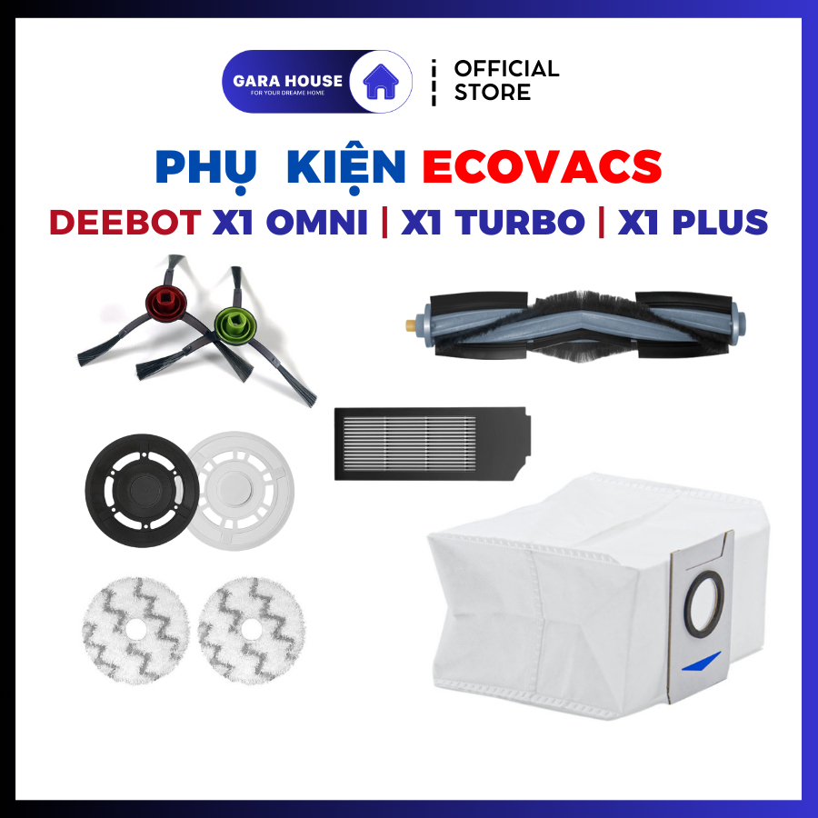 Phụ kiện thay thế robot hút bụi Ecovacs Deebot X1 Omni / X1 Turbo / X1 Plus / X1s Pro