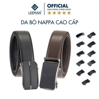 Thắt Lưng Nam Da Bò Nappa Cao Cấp Chính Hãng LEEMAN DL112 Dây Nịt Khóa Tự Động Thiết Kế Nam Tính