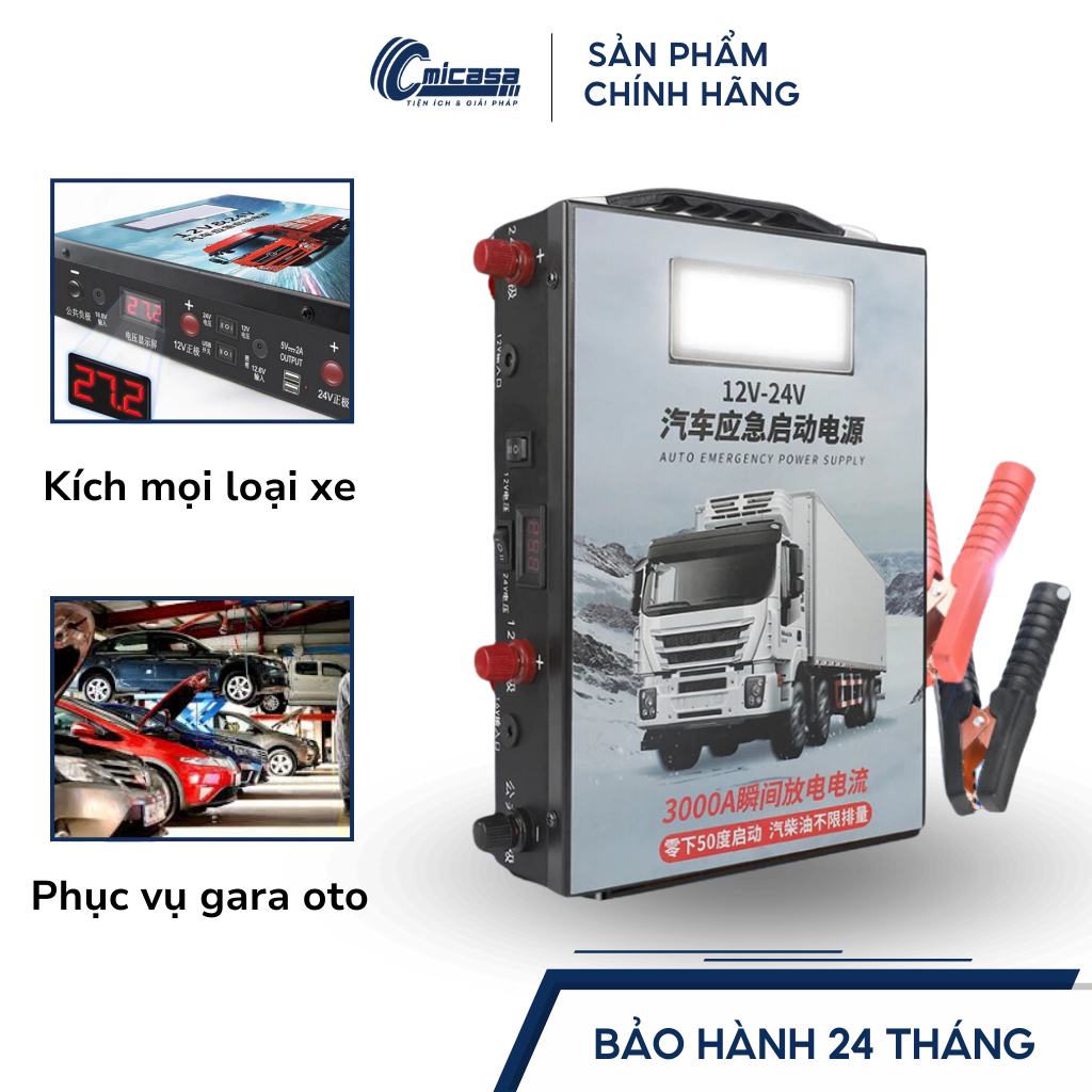 Bộ Kích Điện Ô Tô 12V/24V