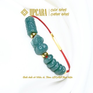 Vòng tay tỳ hưu lu thống và ngũ điếu lam ngọc chuẩn a thiên nhiên hợp mệnh kim, thuỷ, mộc, hoả, thổ UPCARA