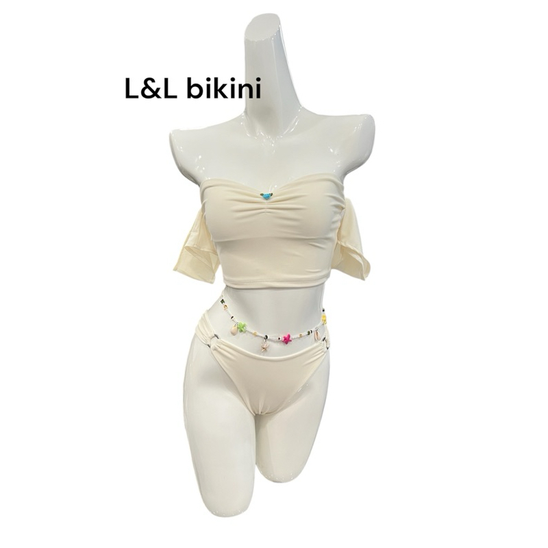 Bikini 2 Mảnh Nữ L&L BIKINI Trễ Vai Gợi Cảm Có Mút Ngực Kèm Vòng Eo Freesize Đi Biển - L01 | BigBuy360 - bigbuy360.vn