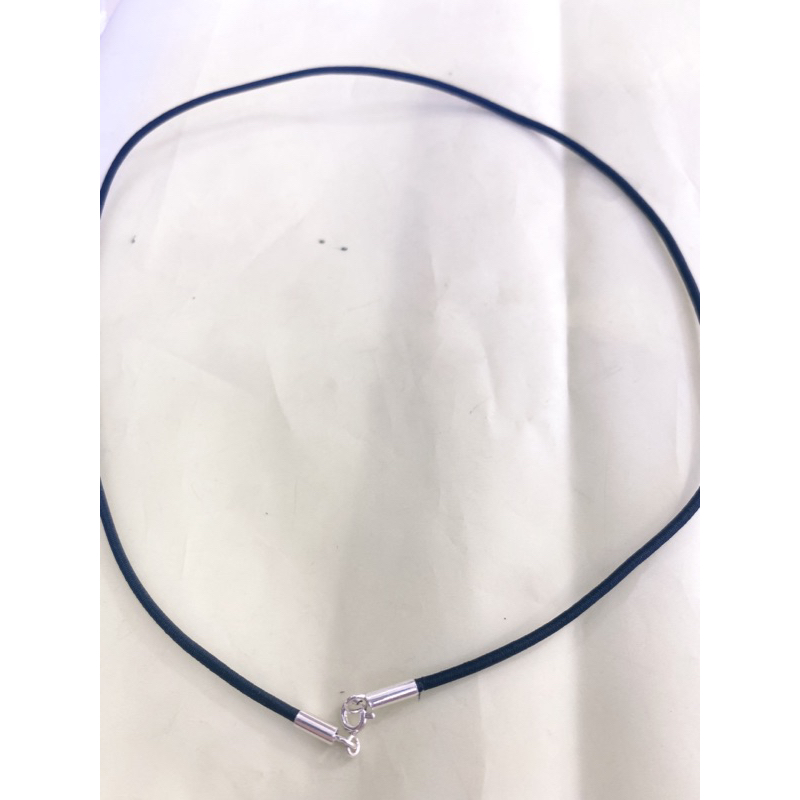 DÂY ĐEN CO GIÃN BỌC BẠC S990 2 ĐẦU( KHOÁ TRÒN )